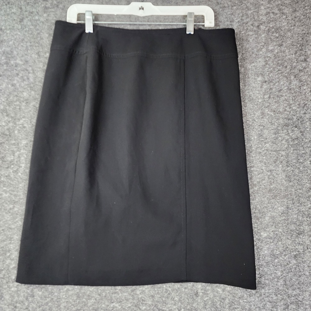 Jones Studio Separates Pencil Skirt Womens 12 Black Knee Length‎ Side Zip Office